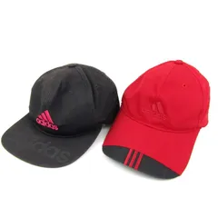 アディダス キャップ 2点セット ロゴ まとめて 帽子 ブランド メンズ ﾌﾘｰサイズ adidas 【中古】