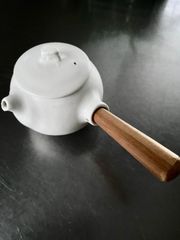 【正規品】馬場勝文　白磁マット急須（丸）