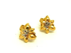 ■美品■ NINA RICCI ニナリッチ ロゴモチーフ クリップ式 イヤリング アクセサリー レディース ゴールド系 DF9925