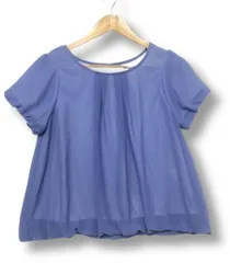 ③【未使用】alicia PAGEBOY ページボーイ 半袖カットソー トップス　シフォン  青系 Fサイズ/ブラウス■管理番号L29154SSA25-250713-10’（198）
