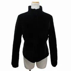 ジョルジオアルマーニ GIORGIO ARMANI ベロアジャケット ブルゾン ハイネック 総裏 38 M 黒 ブラック ■GY09 /FK 0710のサムネイル