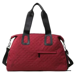 ☆ ワインレッド ☆ 旅行バッグ ボストンバッグ ボストンバッグ 大容量 キルティング ボストンバック トート ショルダー 肩掛け 斜め掛け 手持ち フィットネスバッグ トラベルバッグ 旅行バッグ 旅行かばん キルト 軽量 軽い カジュアル スポーツ 旅行