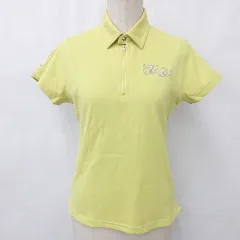 ダンスウィズドラゴン Dance With Dragon ポロシャツ ゴルフ 半袖 ロゴ ハーフジップ カモフラ柄 迷彩柄 黄 茶 イエロー カラシ マスタード ブラウン 2