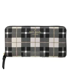 ケイトスペードニューヨーク kate spade NEW YORK フロントロゴ チェック長財布 レディース 表記無 
