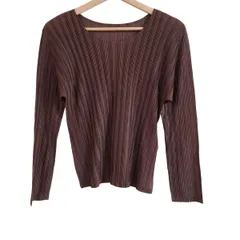 プリーツプリーズ 長袖 Tシャツ サイズ3 PLEATS PLEASE ISSEY MIYAKE - プリーツプリーズ 長袖Tシャツ