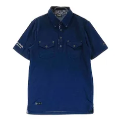 サイズ：M KAPPA GOLF カッパゴルフ  半袖ポロシャツ ボタンダウン ペイズリー柄 ネイビー系 [240101441951] ゴルフウェア メンズ ストストのサムネイル