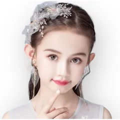 ヘッドドレス 髪飾り 子供 女の子 キッズ ヘアアクセサリー ヘアバンド ティアラ ヘッドドレス  カチューシャ 冠 花冠 フラワー ボタニカル 花 葉 リーフ