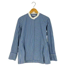 ユニクロプラスジェイ UNIQLO+J スーピマコットンスタンドカラーストライプシャツ レディース JPN：M 