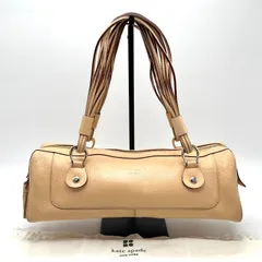 【中古】良品 Kate Spade ケイトスペード ロゴ タッセル レザー ハンド トート バッグ eY0991A