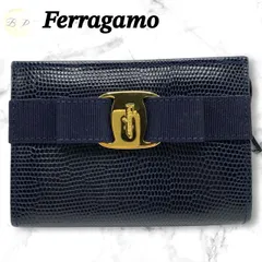 Salvatore Ferragamo　サルヴァトーレ フェラガモ　ポーチ　化粧ポーチ　ヴァラリボン　ブラック/ネイビー系　黒/紺系　レディース　小物入れ　223057