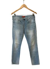 RE257 RED CARD レッドカード　デニム　スキニー　ダメージ　レディース　ライトブルー　水色　サイズ24