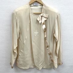 ココボタン✨ CHANEL シャネル フリルシアーシャツブラウス シルク 40 