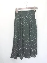 ◇ ◎ ●未使用● ⊂ zootie des sucettes ドット 水玉柄 膝下丈 ギャザー スカート サイズM ブラック レディース E  【1503040007484】