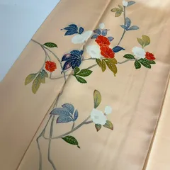 加賀友禅訪問着　西川健一先生　鶴　ブルーグレー 訪問着 本場加賀友禅 西川健一 - からん::アンティーク着物