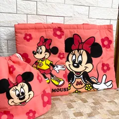 【3点セット】ミニー 入園入学 レッスンバッグ 上履き袋 巾着 レトロ ディズニー 希少 レア