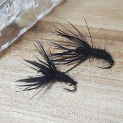 ■ELK■　逆さ毛鉤　雉羽根　漆黒　10本　テンカラ　完成品フライ