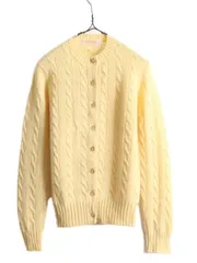 【お得なクーポン配布中!】 70s ブルックスブラザーズ シェットランド ウール ケーブル ニット カーディガン レディース S 程/ ヴィンテージ BROOKS BROTHERS セーター