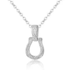 ネックレス メンズ 蹄鉄 馬蹄 ホースシュー ペンダント アクセサリー シルバー ゴールド ピンクゴールド ローズゴールド (シルバー) [シルバー]