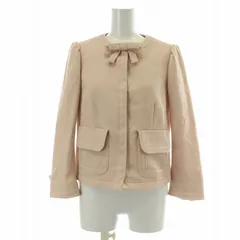 レッド ヴァレンティノ RED VALENTINO ノーカラージャケット シングル リボン 38 S ピンク /NW12のサムネイル