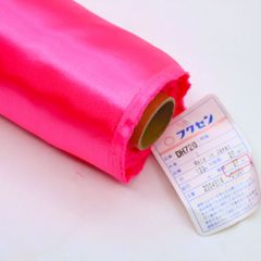 格安!アウトレット品 ポリエステルサテン 1反 27M ピンク DH720 フクセン　mt006