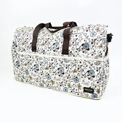 スヌーピー フラワーベージュ 折りたたみボストンバッグ(L) トラベル SNOOPY