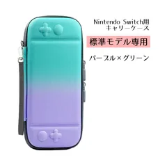 Nintendo Switch/Switch Liteキャリングケース 保護フィルム付き グラデーション 持ち運びバッグ 耐衝撃 収納ケース ポータブル ゲームカード最大10枚　キャリングケース：パープル/クリーン　保護フィルム：スイッチ用