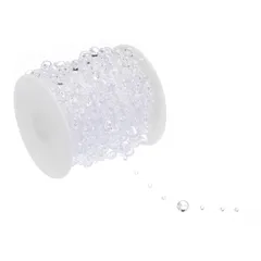 新品 PATIKIL 8 mm/3 mm フェイクパールビーズガーランド 30 M パールストリングチェーン パールロール クラフト ウェディングパーティー 家の装飾 宝石作り クリスマスツリー用 クリア