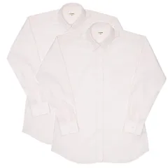 女子 スクール 学生 ワイシャツ ピンク 2枚セット 長袖 半袖 ARCY-1014 ARCY-2014