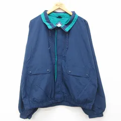 XL/古着 長袖 ナイロン ジャケット メンズ 00s 大きいサイズ 紺 ネイビー 内側メッシュ 24aug30 中古 アウター ウインドブレーカー