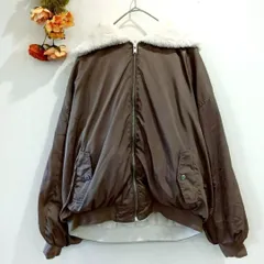 ★ヴィンテージ★ボアアウター【XXL】 ポケット ジップアップ 大きいサイズ