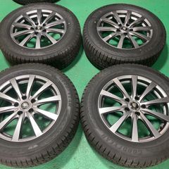 中古スタッドレス マナレイスポーツ 17インチ 7j +39 PCD114.3 グッドイヤー アイスナビ8 225/60R17 2024年 アルファード ヴェルファイア
