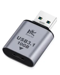 RoiCiel  Type C(メス)からType A(オス)へUSB3.1 Gen 2変換アダプター【IPHONE15シリーズ/IPadなど対応】Quick Charger 3.0 急速充電100W 20V/5A/高速データ転送10Gbps/OTG機能対応