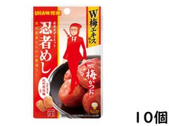 UHA味覚糖 旨味シゲキックス 忍者めし 梅かつお味 20g ×10個 賞味期限2024/01
