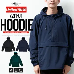 パーカー メンズ プルパーカー アノラックパーカー ユナイテッドアスレ 無地 ポケッタブル アウトドア パーカ スポーツウェア 秋冬 カジュアル ゆったり 全3色 7211-01 ジェネレス 11-0134cb(商品番号)