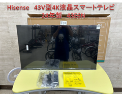 ♪【関東地域限定販売】Hisense　43V型4K液晶スマートテレビ　24年製　43E6N