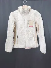 ◇ ⊇ Columbia コロンビア ジップアップ 長袖 ボア ジャケット ブルゾン サイズM ベージュ系 レディース E  【1507160011062】