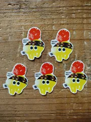 オリジナルキャラクター★CHIEF NUCK ★　ステッカー　5枚セット　ゆるキャラ　インディアン　シール　BACKSTREET MARKET