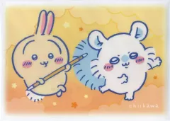 【中古】クリアファイル うさぎ＆モモンガ ボタン付きA4クリアファイル(横型) 「ちいかわ なんか小さくてかわいいやつ×キャンドゥ」