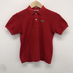 【CHEMISE LACOSTE】ラコステ　メンズ　レディース　半袖シャツ　赤系　サイズ130　コットン100％