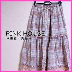 ピンクハウス♡ロングスカート】2000年モデル ピンク 苺 花 刺繍