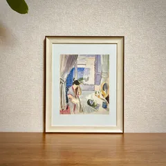 ☆額縁付アートポスター☆アンリ・マティス（マチス）☆Matisse☆インテリア絵画☆WOMAN READING AT A DRESSING TABLE, LATE 1919☆228