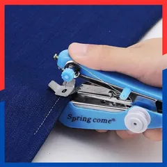 【在庫処分】ポータブル小型ミシン 便利な裁縫道具(A) 片手で縫えるハンディミシン ポータブル小型ミニ手動ミシン家庭用多機能スプリングカムクリエイティブミシン