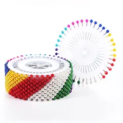 【在庫セール】フラットヘッド まち針 待針 ステンレス待針 ディスク 38mm 縫製ピン ヘッド ガラス玉まち針 ためにDIYプロジェクト ドレスメーカー 手芸用品 待ち針 縫製 ボード 480個入り 地図 掲示板 SHULLIN 写真/カレンダー 建築模型（