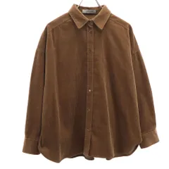 nano universe ナノユニバース 長袖 コーデュロイシャツ F ブラウン レディース 古着