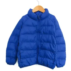 ユニクロ 中綿ジャケット ジャンパー アウター ライトウォームパデットジャケット キッズ 男の子用 110サイズ ブルー UNIQLO 【中古】