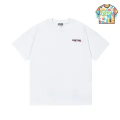【今日WTO】DIOR CD 十字刺繍ホワイト T シャツ-UG38