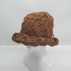 ◇ ⊂ mieL ミエル 天然繊維系 バケットハット 帽子 ブラウン系 サイズ レディース E  【1506130006299】