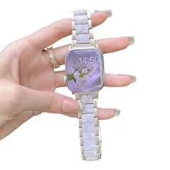 アップルウォッチバンド Apple Watch バンドコンパチブル 38mm 40mm 41mm 樹脂+合金ステンレスストラップバンド バースデー ギフト あっぷるうおっちバンド 防水 メンズウォッチ、レディースウォッチ，チバンド ベルト 腕時計バンド 交…