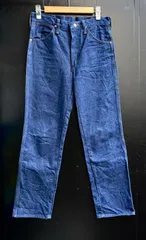 美品 80s Wrangler ラングラー 濃紺 ストレート デニム パンツ SLIM FIT アメカジ SCOVILL ジッパー 81622NV USA製