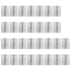 ルボナリエ 蝶番 ステンレス ヒンジ ドア用金物 ドアハード カップボード蝶番 ドアバット蝶番 ドアバットヒンジ 金具 ドア ジュエリーボックス 30個 (シルバー) [シルバー]